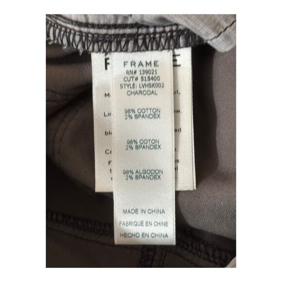 Frame Jeans Le High Skinny Velveteen Velour dark gray size 28 - Picture 7 of 9